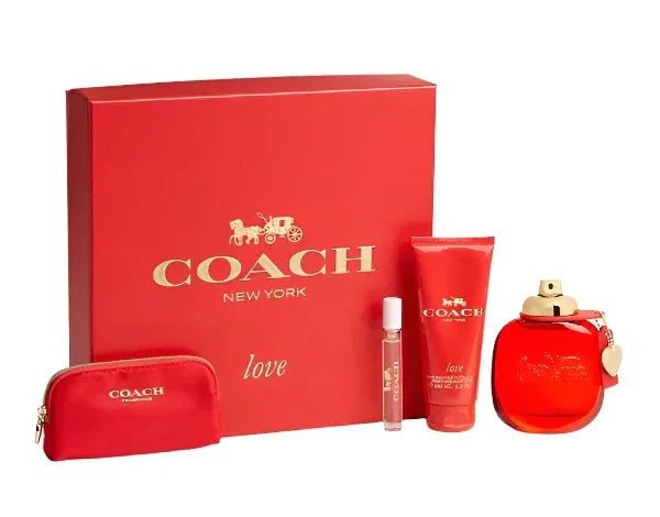 This luxurious Coach Love Gift Set is the perfect gift for the sophisticated and stylish woman. With its elegant packaging and high-quality products, this set is sure to make her feel special and loved. Indulge in the sweet scent of the Coach Love fragran