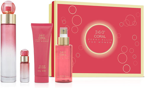 Perry Ellis 360 Coral By Perry Ellis Gift Set