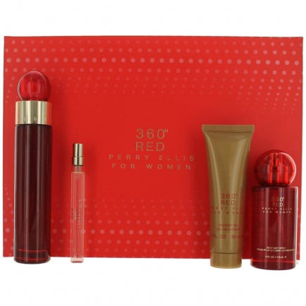 Perry Ellis 360 Red For Women 4 Piece Gift Set