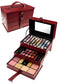 Make Up Kit Beauty Case 1 Professional Leather Train Case With Mirror