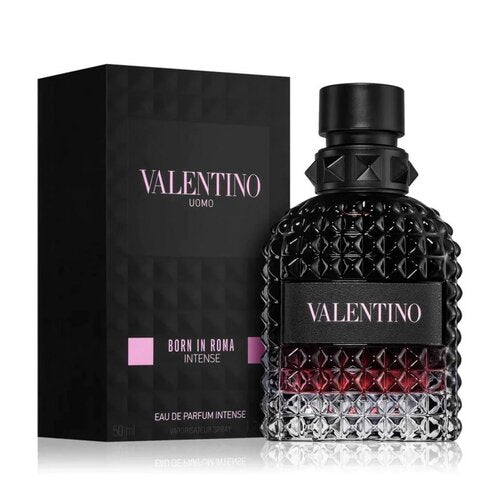 Introducing Uomo Born In Roma Intense by Valentino - a luxurious Amber Vanilla fragrance for men. This new 2023 launch embodies sophistication with top notes of vanilla, middle notes of lavender, and base notes of vetiver, all expertly crafted by renowned